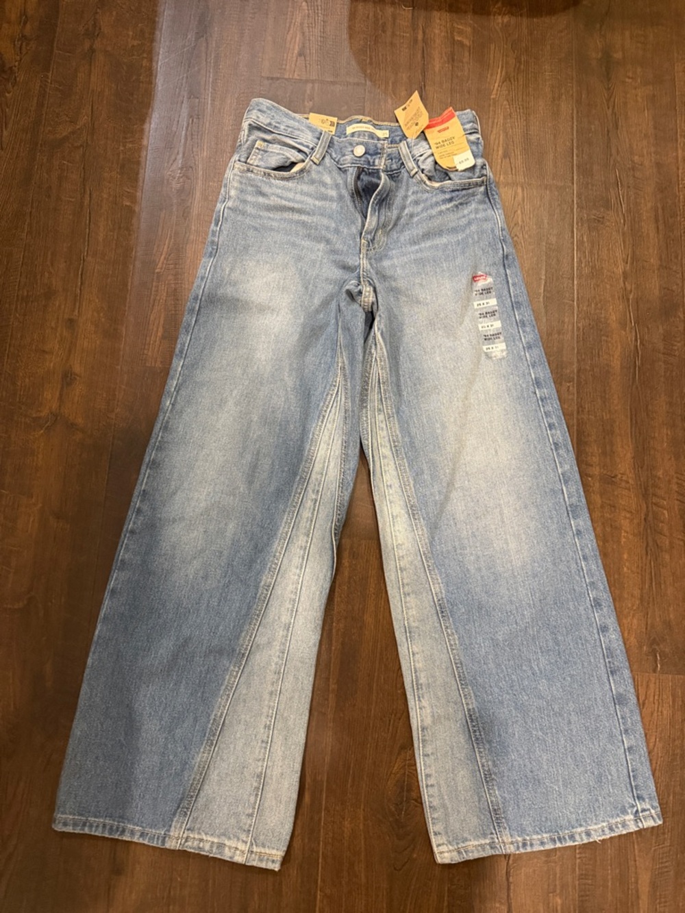 Levi's Light Wash Blue Wide-Leg Flare Jeans